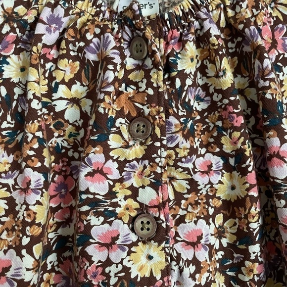 Carter’s Baby Girl Floral Twill Jumpsuit 12 Mos - Picture 6 of 11